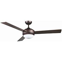 Contemporary Bronze Two light Ceiling Fan  