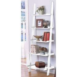 tier White Leaning Ladder Book Shelf  