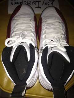 2009 Nike Air Jordan XII 12 Retro WHITE BLACK VARSITY RED playoff 