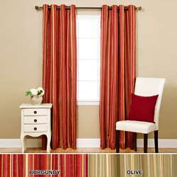 Faux Silk Stripe 95 inch Curtain Panel Pair  