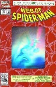 Web of Spiderman #90 silver hologram cover comic book  