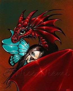 Fairy Dragon Fantasy PRINT of painting art Nico  