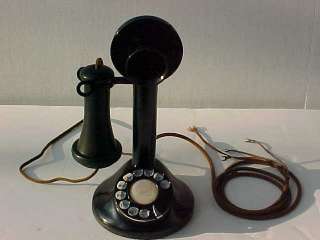   Jan 14, 1913 WESTERN ELECTRIC 323BW ROTARY CANDLESTICK TELEPHONE MINT
