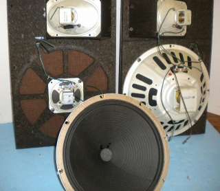 Vintage  Silvertone Stereo Speaker Baffles w/ 12 Alnico Woofers 