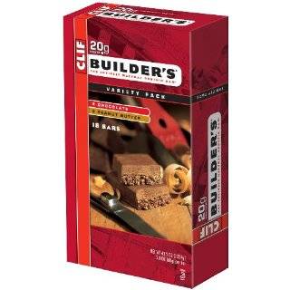  Clif Bar Builders Bar, Chocolate, 2.4 Ounce Bars, Pack of 