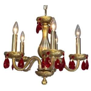  Classic Lighting 82045 GLD RD Crystalique Red Monaco 16 