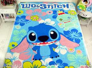 Stitch Bed Sheet Fleece Blanket Cover Throw Middle Size gift  