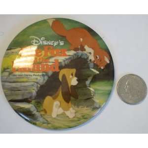    Vintage Disney Button  The Fox and the Hound 