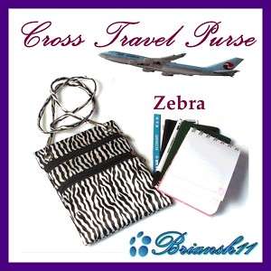 Cross Body Shoulder Bag/ Travel Purse Zebra  