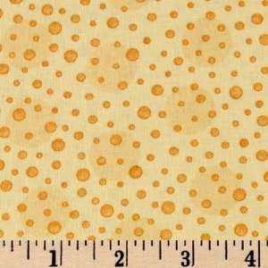  43 Wide Good Vibrations Bubble Dots Yellow Fabric By The 