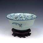   From U.S* Vintage Chinese Blue&White Hand Painted Porcelain Large Bowl