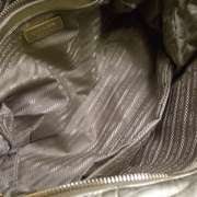PRADA Nappa Leather GAUFRE Bowler Bag Purse Gold  