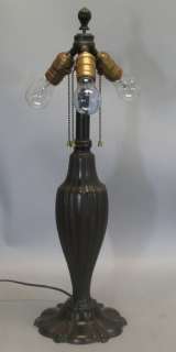 Rare Bradley & Hubbard Holophane Art Deco Lamp Stained Glass c. 1920 