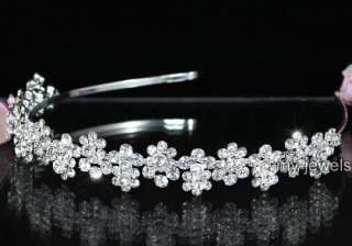 Bridal Flower Headband Tiara use Swarovski Crystal T1541  