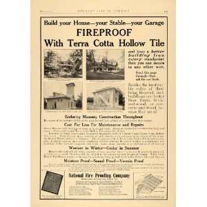  1909 Ad National Fire Proofing Terra Cotta Hollow Tile 