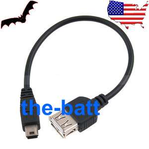USB Female To Mini Male Cable Adapter Converter Extension (Offer 