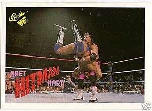 BRET HITMAN HART #45 1990 WWF Classic card WWE  