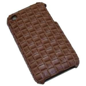    BROWN Woven Leather Back Cover for iPhone 3G / 3GS 