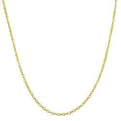 14k Yellow Gold 18 inch Cable Chain Necklace  