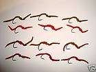 Fly Fishing Flies San Juan Worm 12 New 4 colors red olive worm wine 