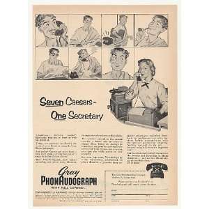 1953 Gray PhonAudograph Dictation Machine Print Ad 