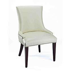 Becca Cream Leather Dining Chair  