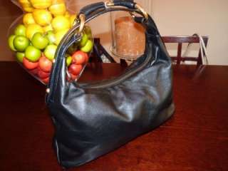   Gucci Black Leather Medium Horsebit detailed Chain Bag 115867  