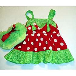 Just Girls Infant Girls Holiday Dress and Bloomer Set  