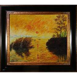 Claude Monet Le Coucher Du Soleil La Seine Canvas Art   