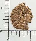 39205 4 Pc. Copper Oxidized Indian Head Charm Jewelry Finding