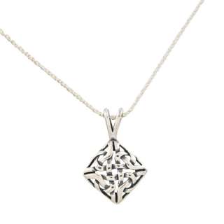   Sterling Silver Celtic Diamond shaped Necklace  