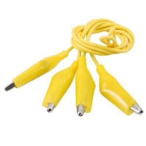   Pcs Yellow Insulated Boot Alligator Clip Test Lead Cord 40cm 1.3 Ft