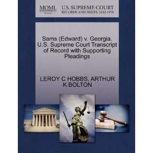  Sams (Edward) v. Georgia. U.S. Supreme Court Transcript of 