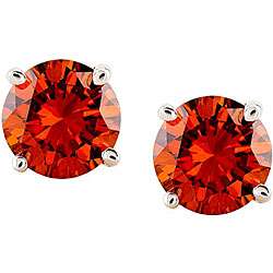   Gold 1 1/2ct TDW Orange Diamond Stud Earrings (SI1)  