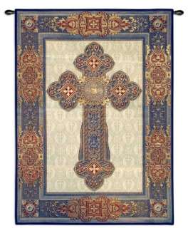GOTHIC CROSS MEDIEVAL ART DECOR TAPESTRY WALL HANGING  
