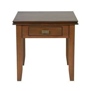  Simpli Home AXCHOL002B Artisan End Table, Medium Auburn 