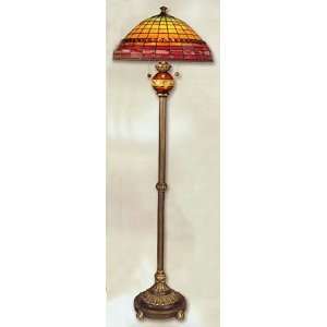  Tiffany Floor Lamp With Classic Brass Finish