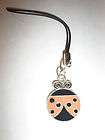 ladybug cell phone charm  