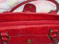   Leather purse handbag doctors style bag satchel brick red fabulous