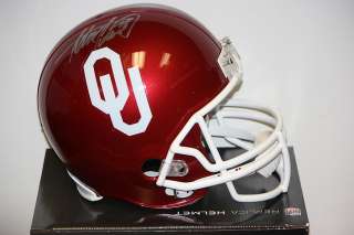 Adrian Peterson Autographed Oklahoma Sooners F/S Helmet  