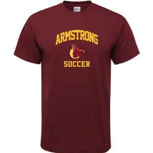 Armstrong Atlantic State Pirates Maroon Soccer Arch T Shirt  