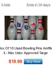 TWO USED BOWLING PINS AMFLITE II   MAX USBC APPROVED TARGETS, ART,YARD 