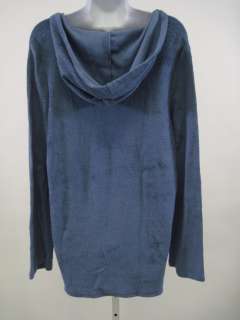 CALVIN KLEIN Blue Hooded Sweatshirt Top Shirt Sz M  