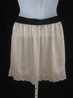 TOPSHOP Light Pink Black Lace Zip Up Mini Skirt Sz 2  