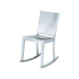  Hudson Rocking Chair Emeco Finish Brushed Aluminum, Seat Pad 