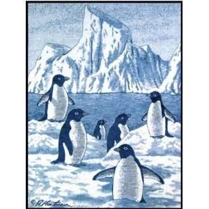  Artic Penguins Throw Blanket From Biederlack