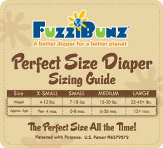   FuzziBunz Perfect Size Cloth Diaper, Apple Green, Small 7 18 lbs Baby