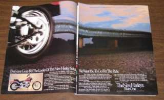 1984 Harley Davidson FXST Softail Motorcycle Original Color Ad  