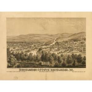  1877 Map of Bethlehem & South, Pennsylvania