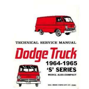  1964 1965 DODGE A 100 COMPACT VAN Shop Service Manual 